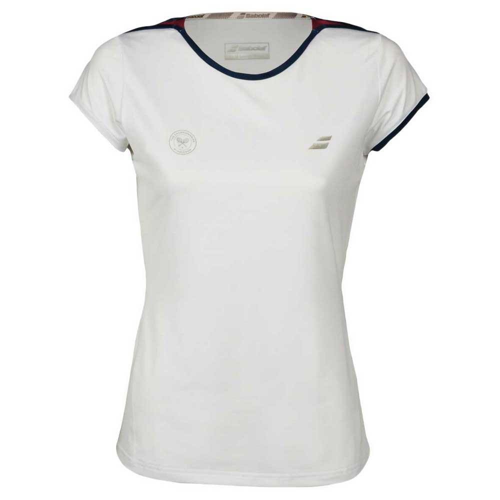 Pathologisch Grondwet geestelijke gezondheid Babolat Performance Cap Sleeve Wimbledon Short Sleeve T-Shirt White|  Smashinn