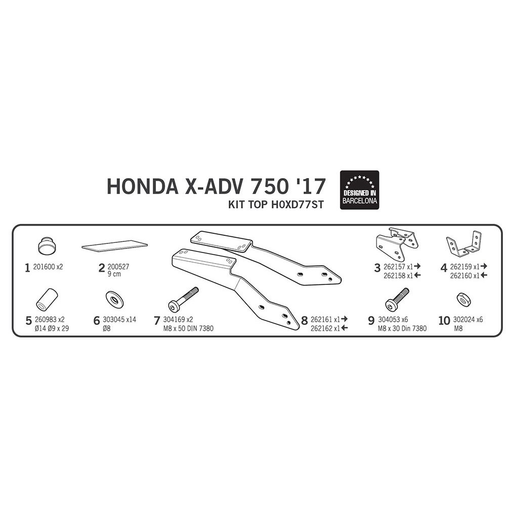 Shad Fijación Trasera Top Master Honda X-ADV 745