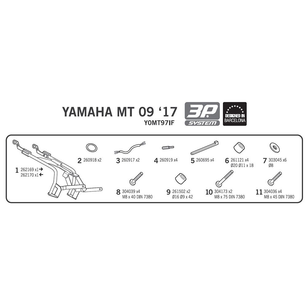 Shad Sidoväskor Som Passar Yamaha MT 3P System 09