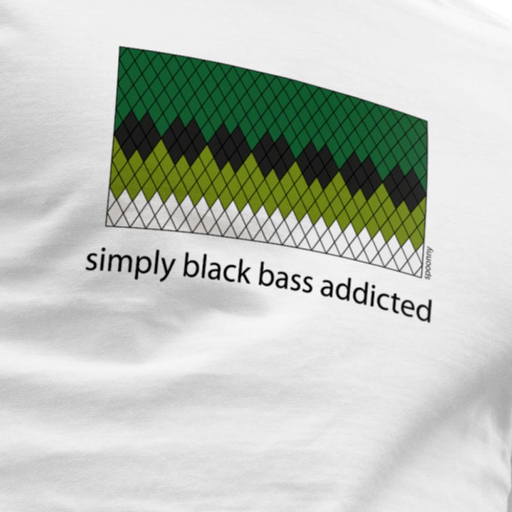 Kruskis Camiseta de manga curta Simply Black Bass Addicted