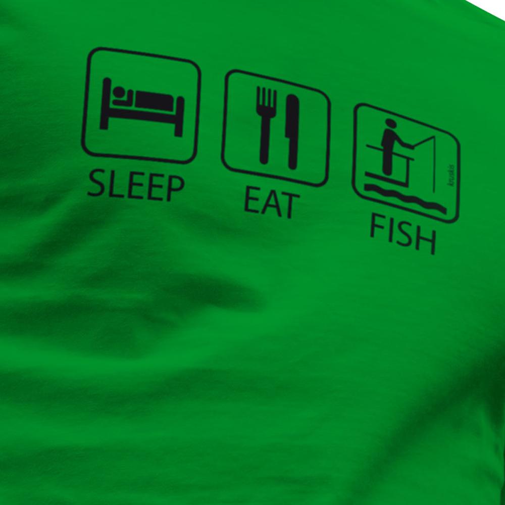 Kruskis Sleep Eat And Fish T-shirt met korte mouwen