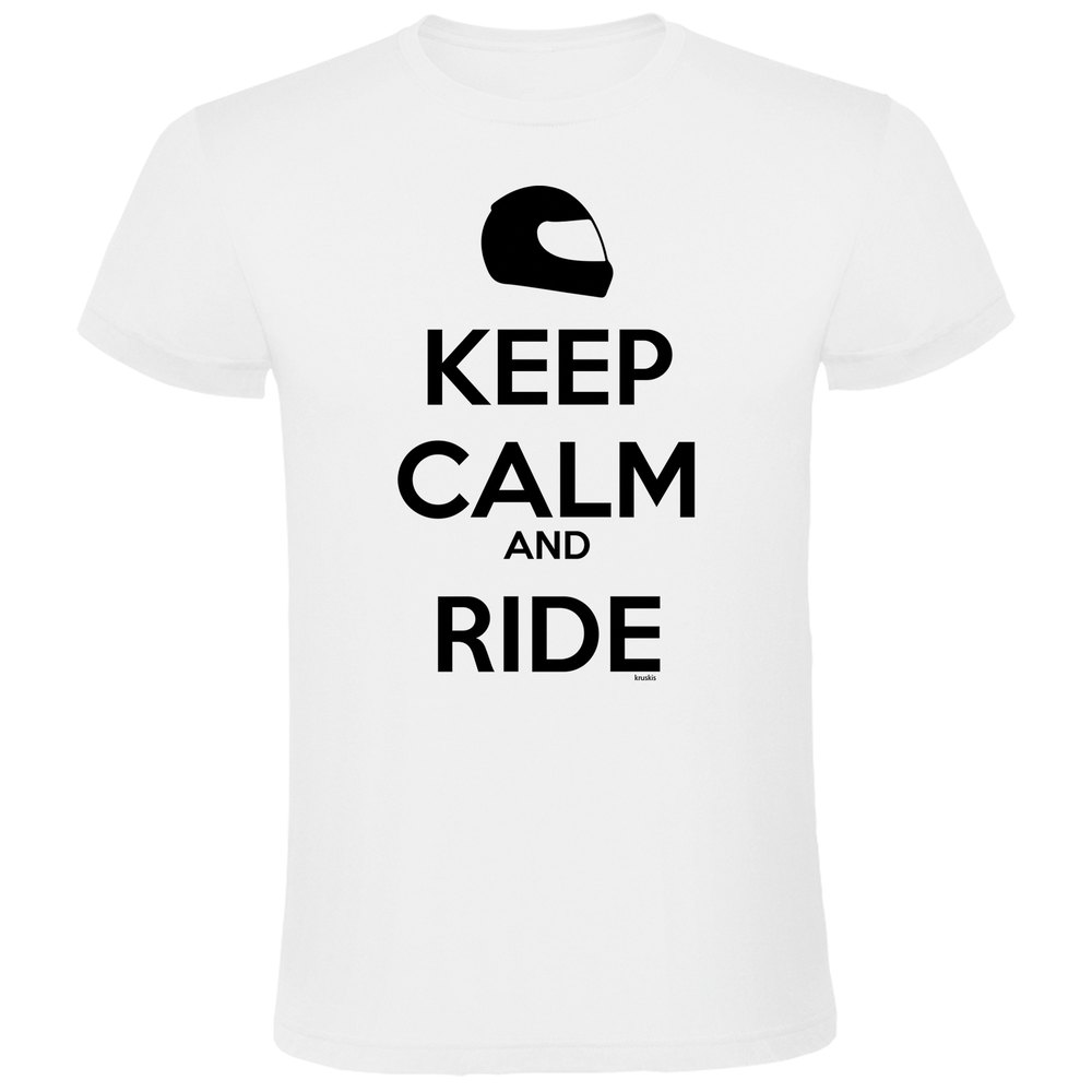 kruskis-keep-calm-and-ride-kortarmet-t-skjorte