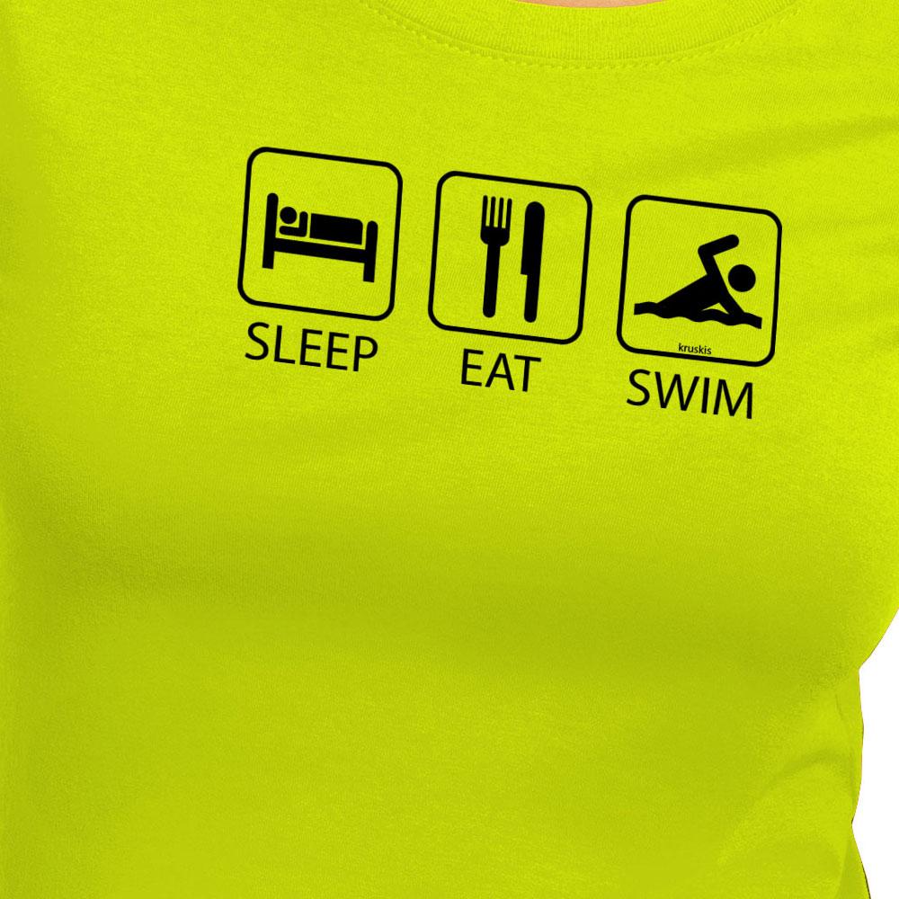 Kruskis Camiseta de manga curta Sleep Eat And Swim