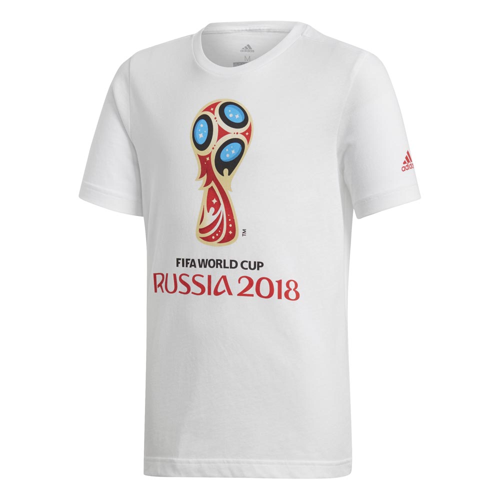 monitor Ya Montaña Kilauea adidas World Cup 2018 Emblem Short Sleeve T-Shirt White | Goalinn