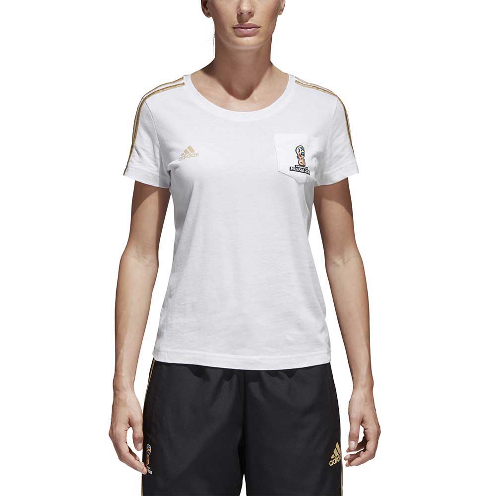 longitud fusión En Vivo adidas Camiseta Manga Corta World Cup 2018 Official Emblem Blanco| Goalinn