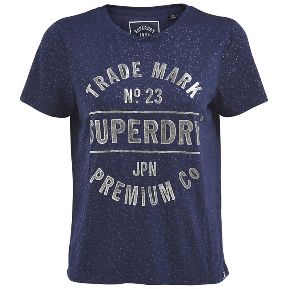 Superdry T-Shirt Manche Courte Trademark Star All Over Print Boxy