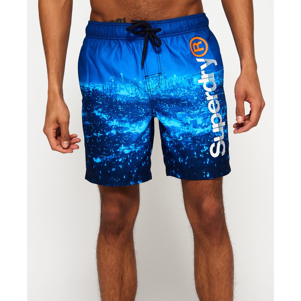 Seaside roterende Og Superdry Premium Neo Swim Short Blue | Dressinn