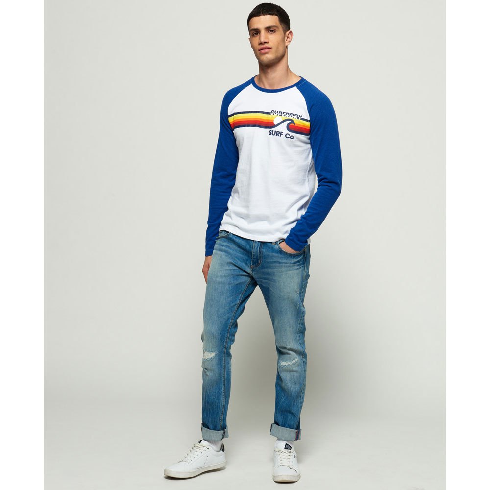 Superdry Surf Co Stripe Raglan Long Sleeve T-Shirt