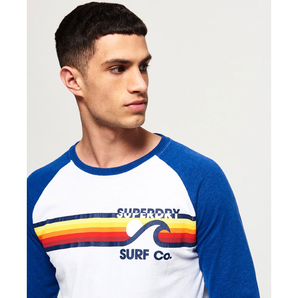 Superdry Surf Co Stripe Raglan Long Sleeve T-Shirt