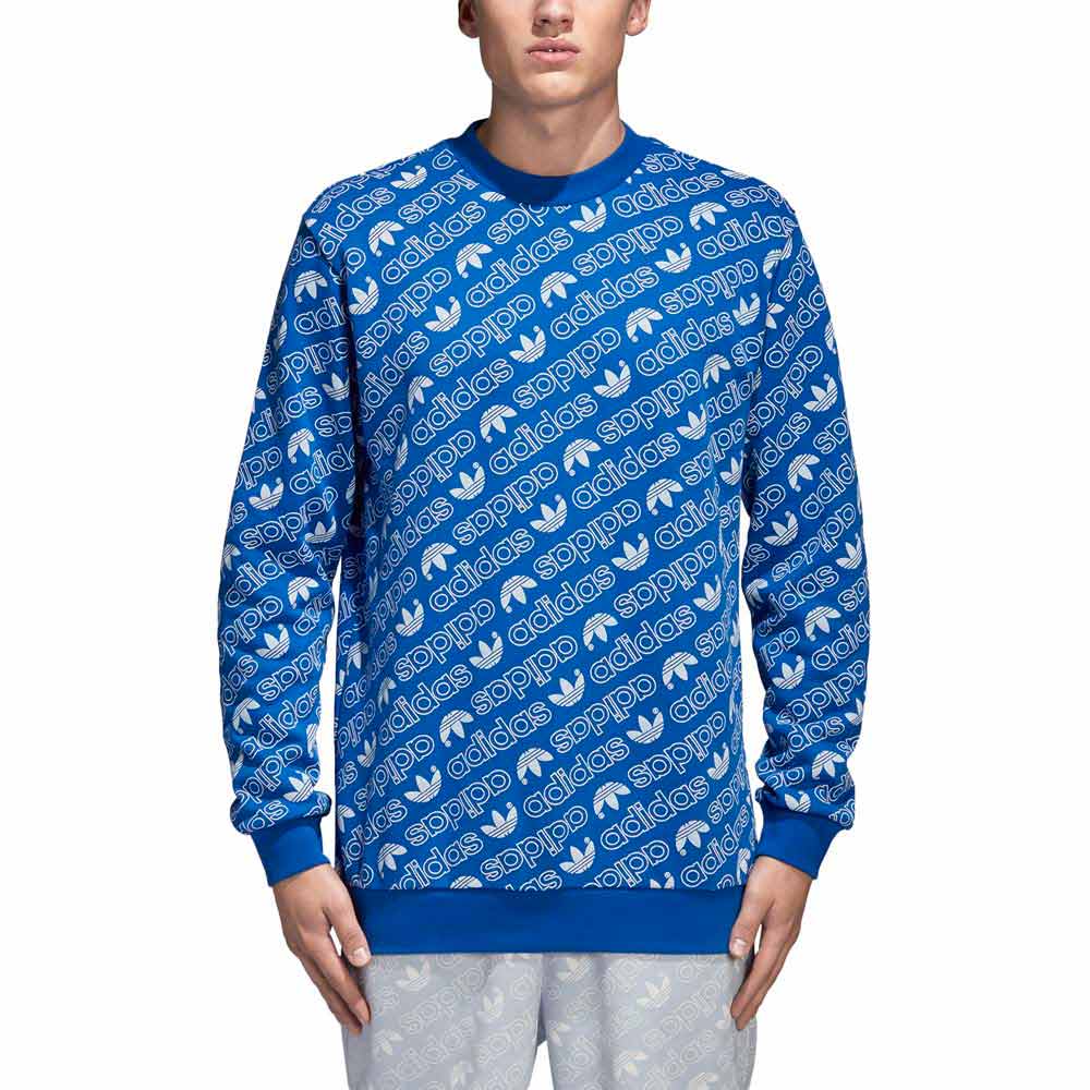 ourselves Electrical Tourist adidas originals Aop Crew Sweatshirt Blue | Dressinn