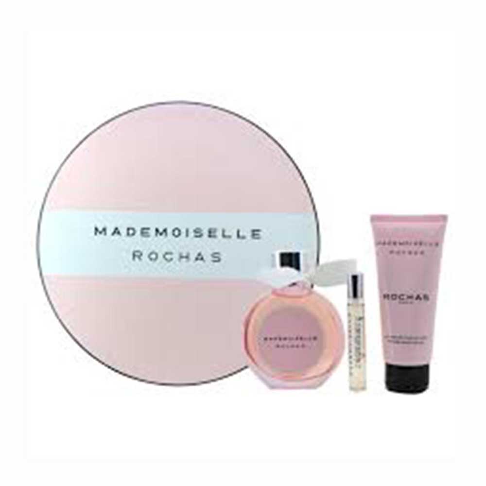 rochas-mademoiselle-eau-de-parfum-90ml-vapo-perfumed-body-lotion-100ml-mini-7.5ml-vapo