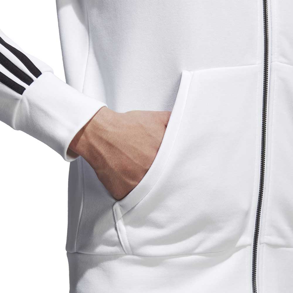 adidas Essentials 3 Stripes Full Zip Hooded French Terry