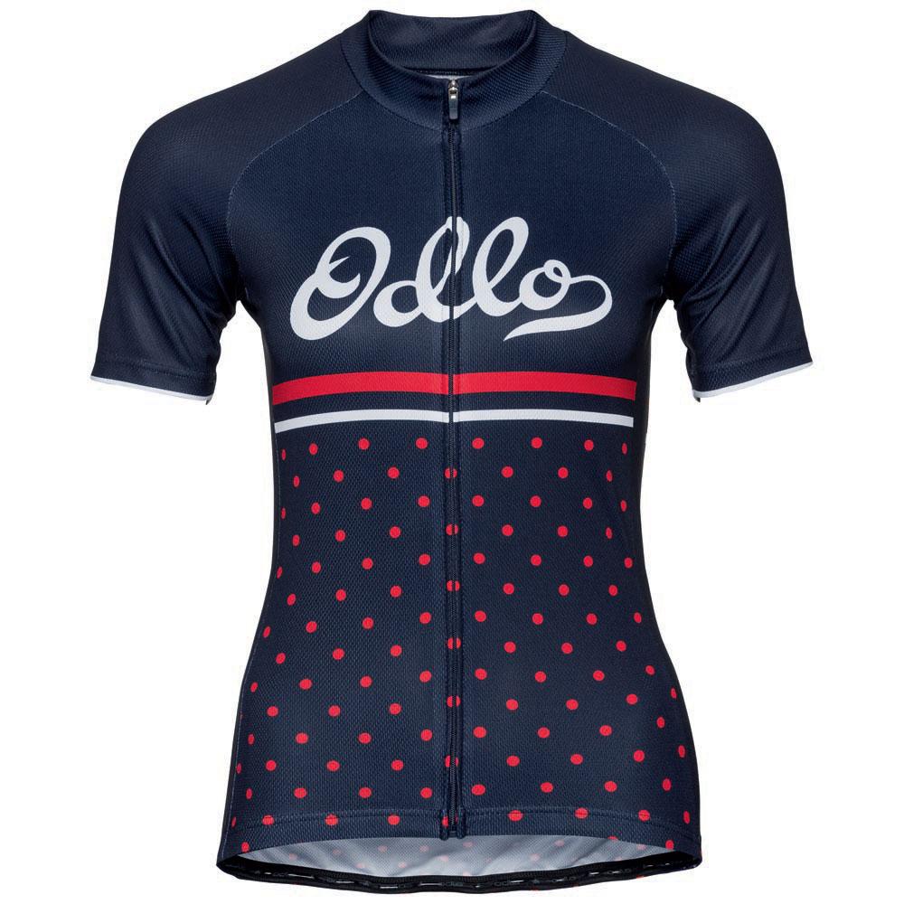 ODLO Womens Stand-up Collar S/S Full Zip Fujin Print Shirt 