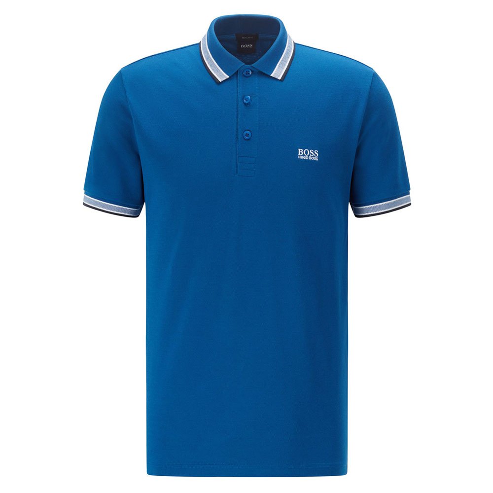 BOSS Paddy Short Sleeve Polo Shirt Blue | Dressinn