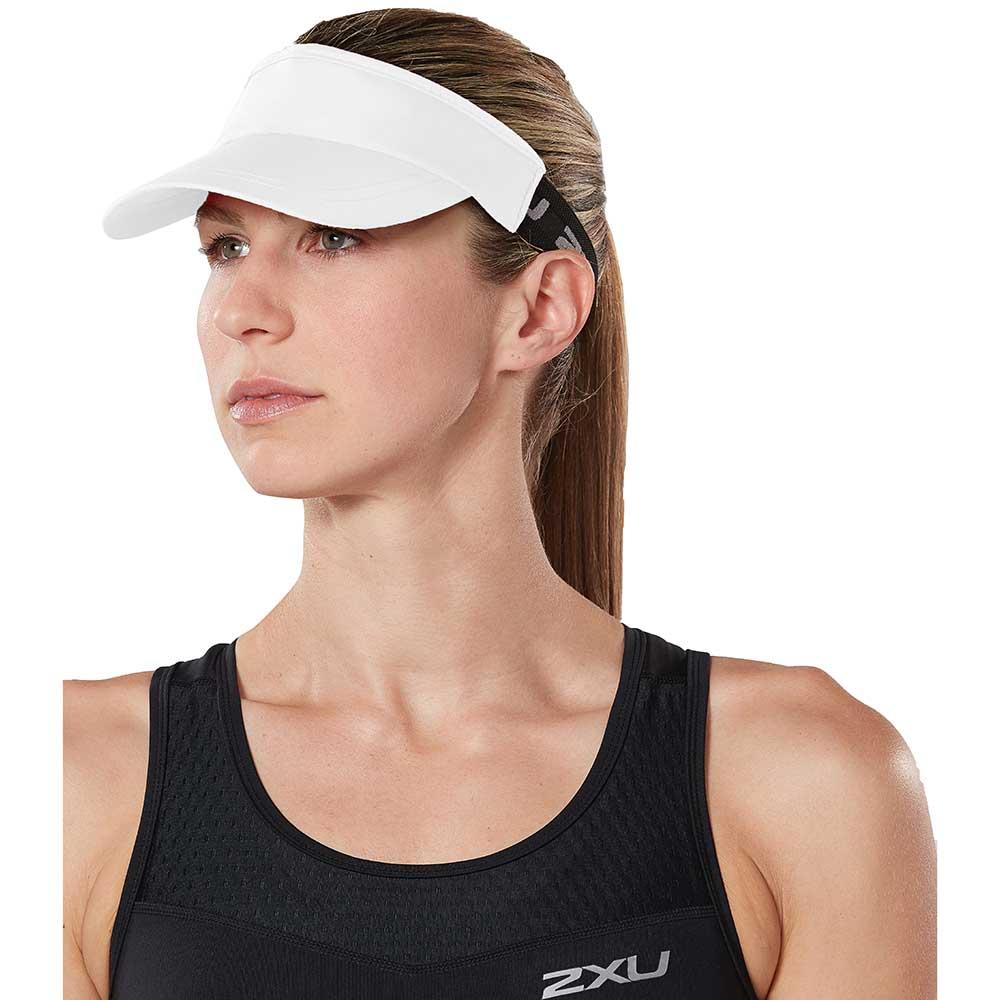 Unisex 2XU Run Visor White Lightweight Breathable UV Sun Protection and SPF Properties Lightweight and breathable 