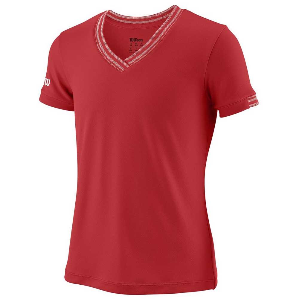 wilson-team-v-neck-kurzarm-t-shirt