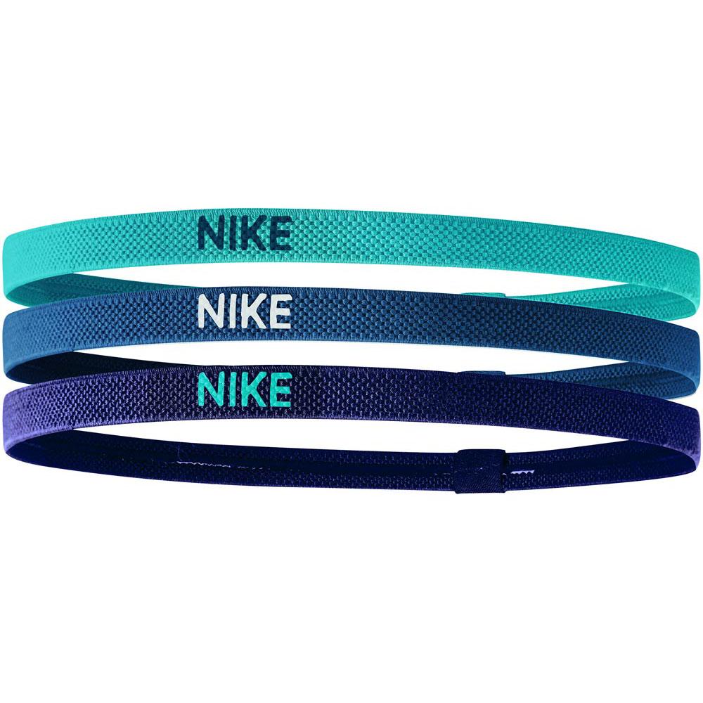 Nike Elastic Hairbands Pack 3 Units Azul |
