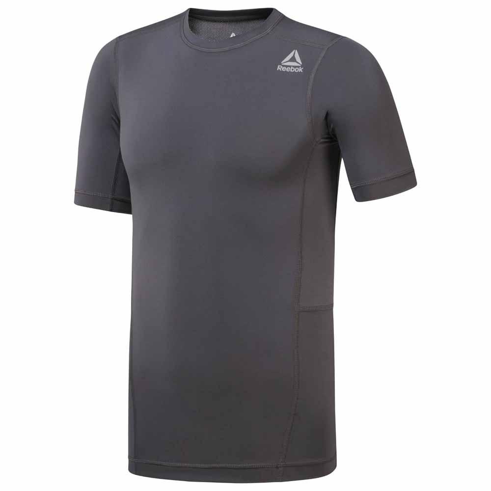 reebok-t-shirt-manche-courte-workout-ready-stckd-logo-solid-compression