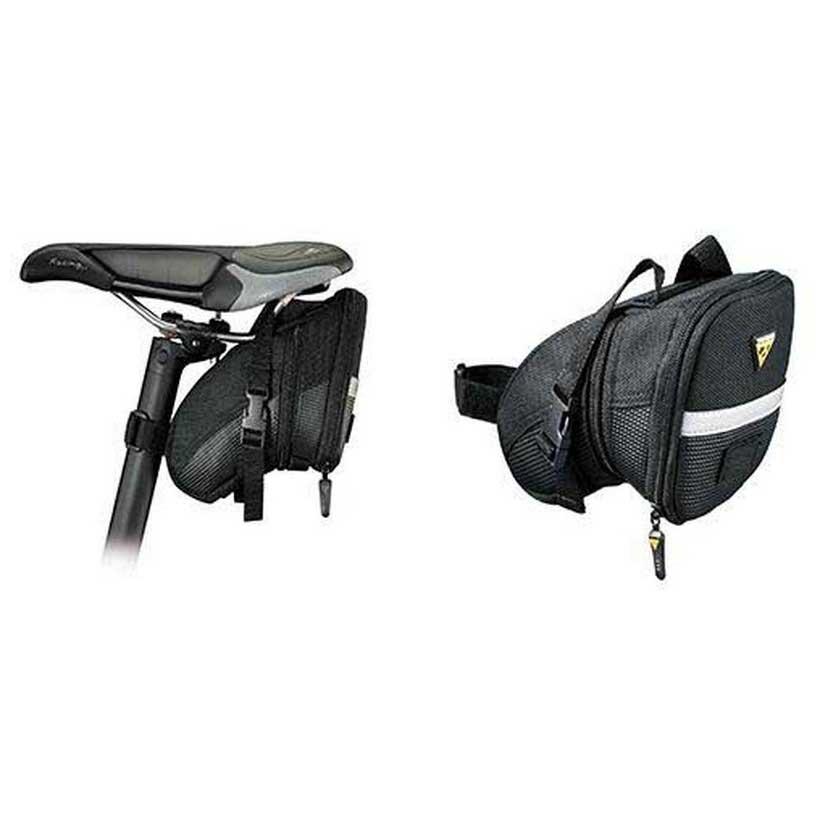 Black for sale online Topeak Aero Wedge Bicycle Large Saddle Bag 