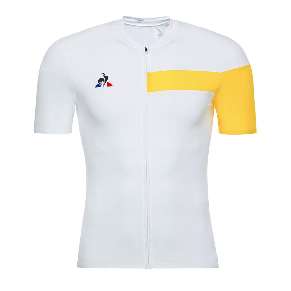 onderbreken Groet bizon Le coq sportif Cycling Short Sleeve Jersey, White | Bikeinn