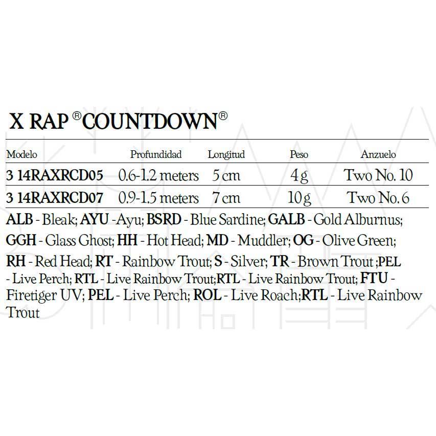 Rapala Elritsa X-Rap Countdown 50 Mm 4g