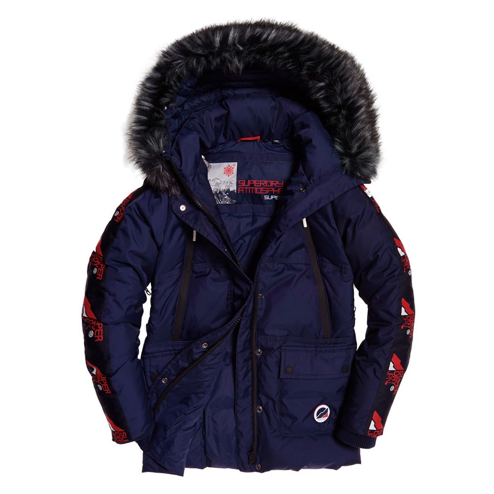 Superdry Canadian Mountain Down Parka Jacket Blue |