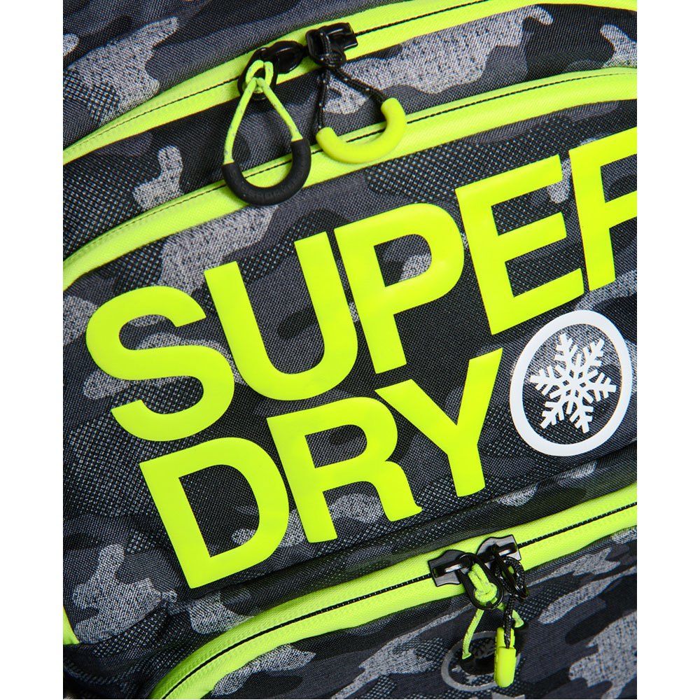 SUPERDRY MEN'S ULTIMATE SNOW RESCUE 20L REFLECTIVE BACKPACK CAMO YELLOW MS1002MR 