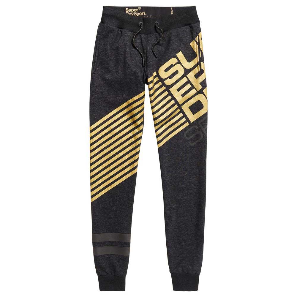 superdry-pantalon-longue-diagonal-black-gold-jogger