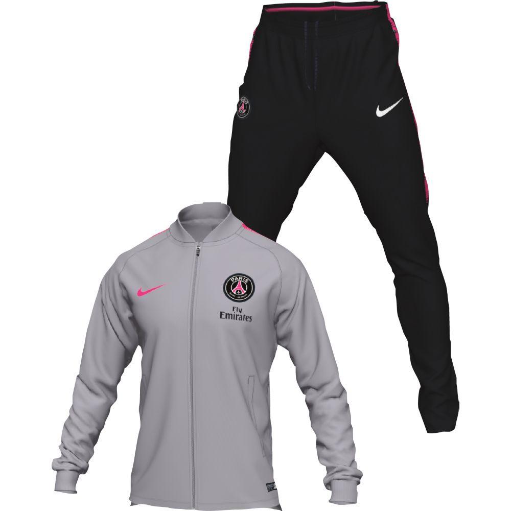 multifunctioneel badge scheiden Nike Paris Saint Germain Dri Fit Squad 18/19 Set Grey | Goalinn