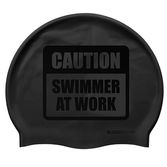 buddyswim-cuffia-nuoto-caution-swimmer-at-work-silicone