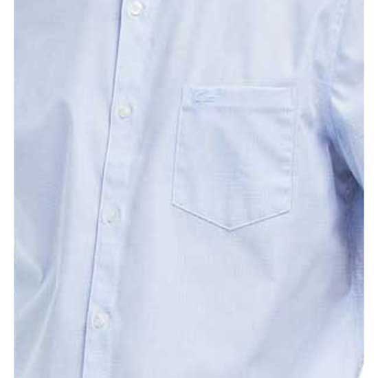 Lacoste Poplin Small Squares Regular Fit Short Sleeve Shirt