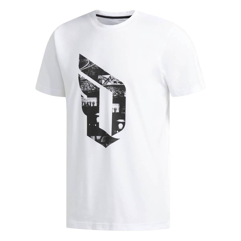 adidas Dame Logo Sleeve T-Shirt White |