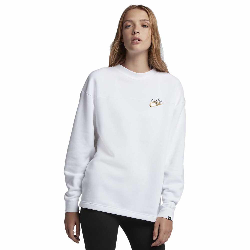 Kronisk Hassy Undertrykke Nike Sportswear Rally Crew Metallic Sweatshirt White | Dressinn