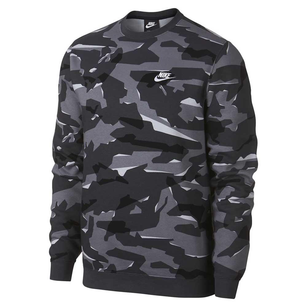 Mutton in progress Rejoice Nike Sportswear Club Camo Crew BB Sweatshirt Grey | Dressinn