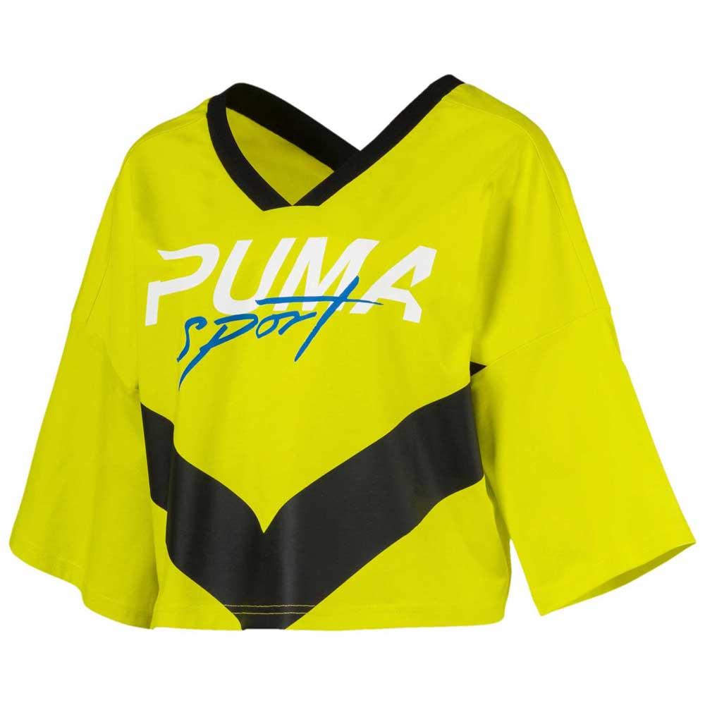 Puma Xtreme Cropped V Neck 3/4 Sleeve T-Shirt