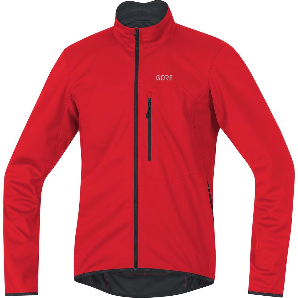 GORE BIKE WEAR Gore Bike Wear Red Windstopper Cycling Jacket Soft shell Convertible Size XL 