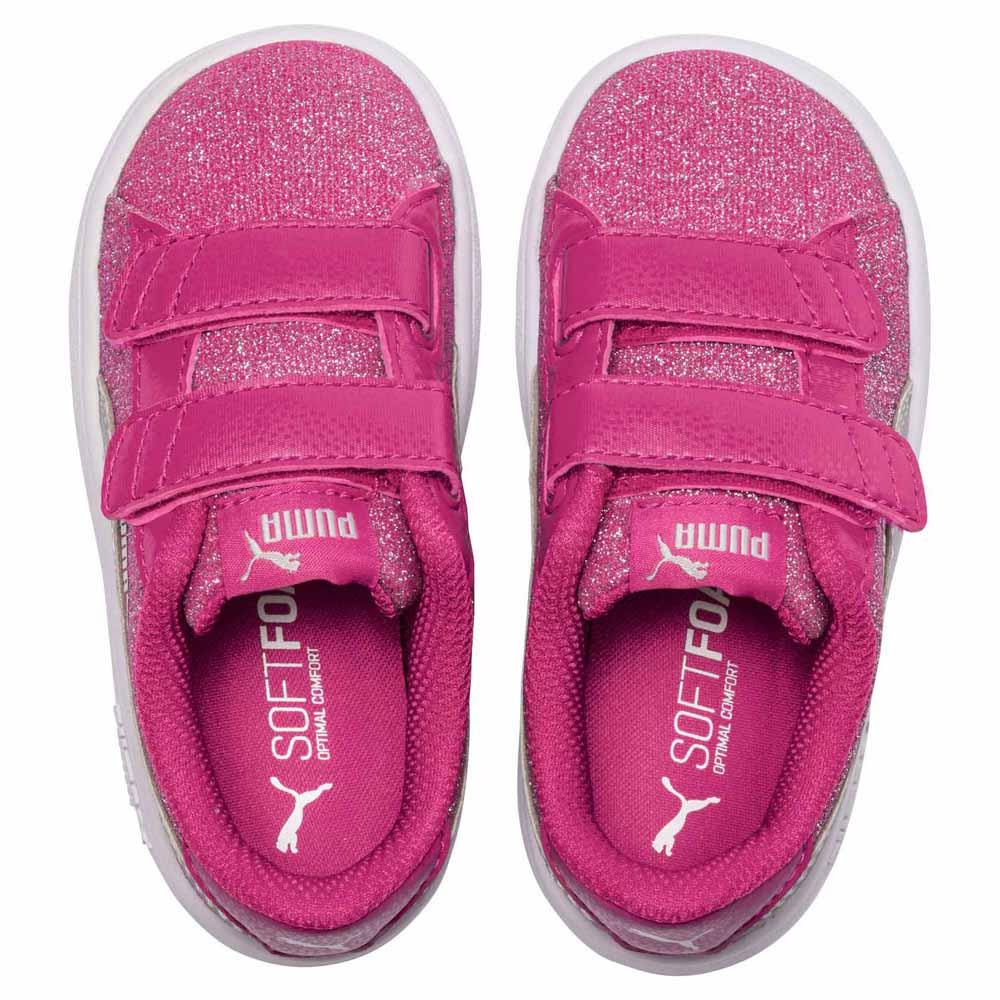 Puma Smash V2 Glitz Glamour Velcro Infant Trainers