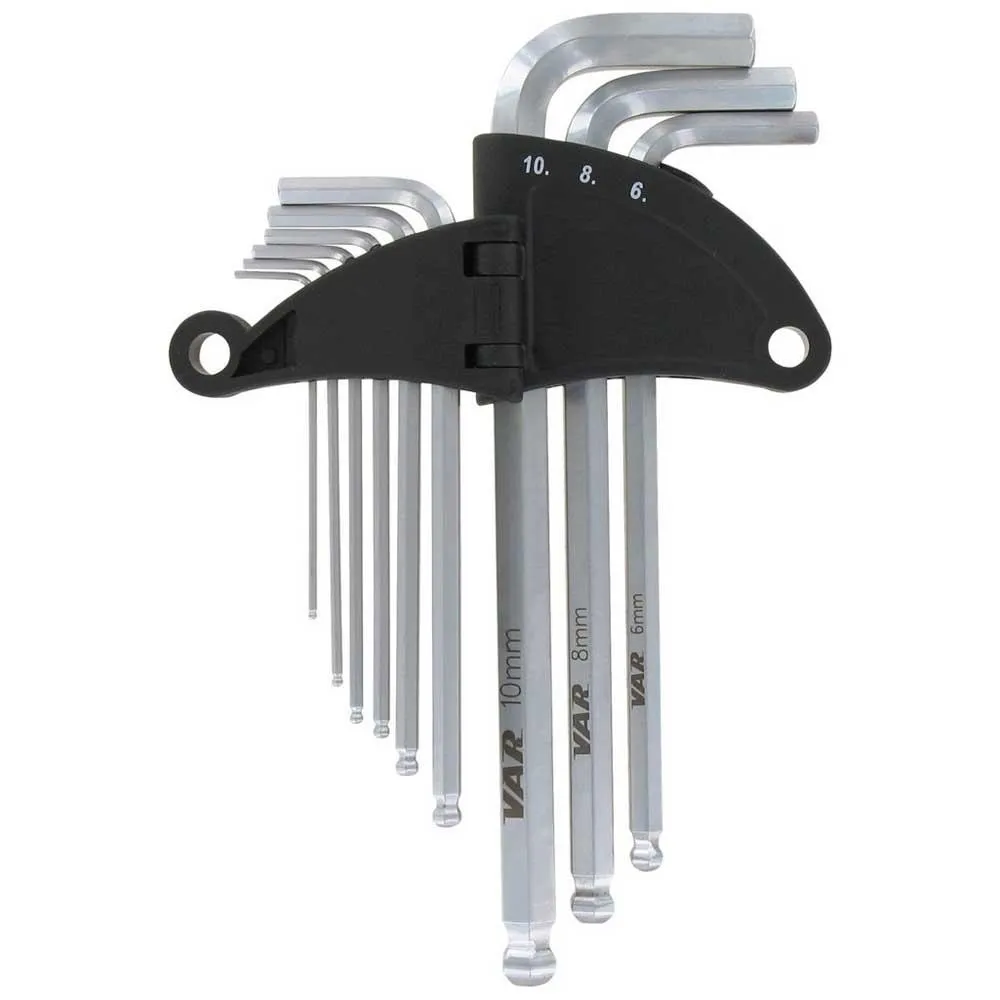 VAR Professional Hex Wrench Set Tool, Silver | Bikeinn