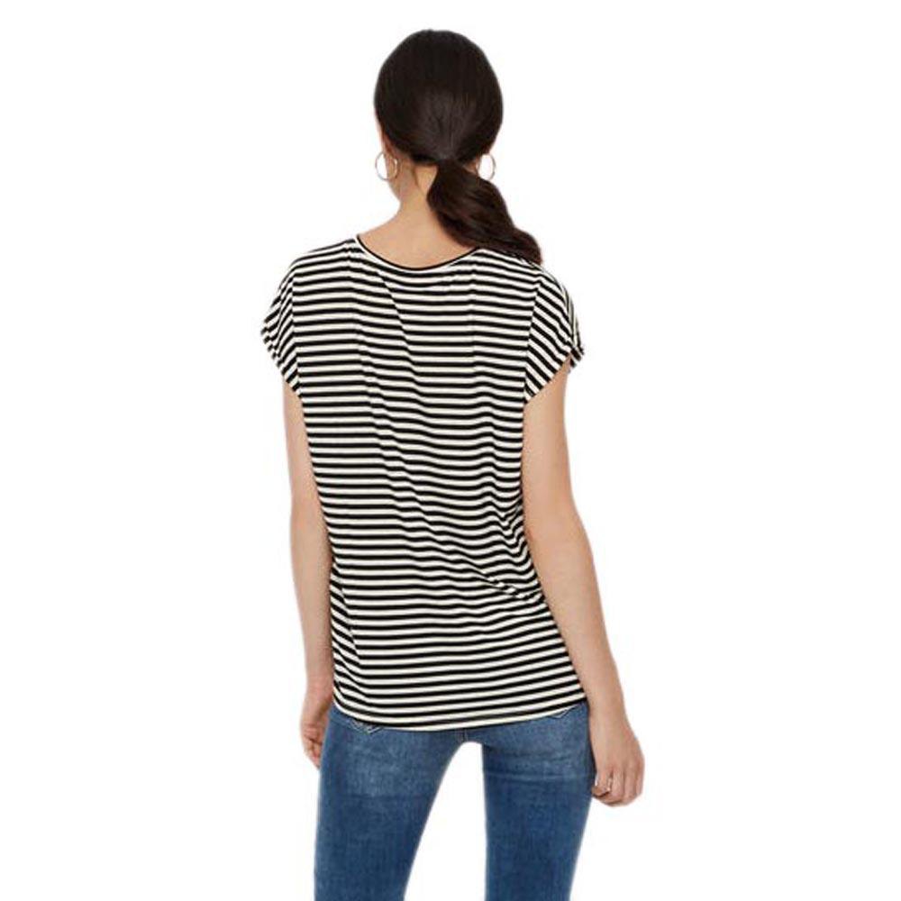 Vero moda Ava Plain Stripe T-shirt met korte mouwen