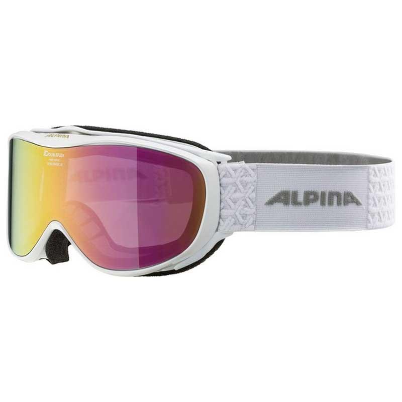 white MIRROR pink Alpina Challenge 2.0 HM/MM Skibrille 