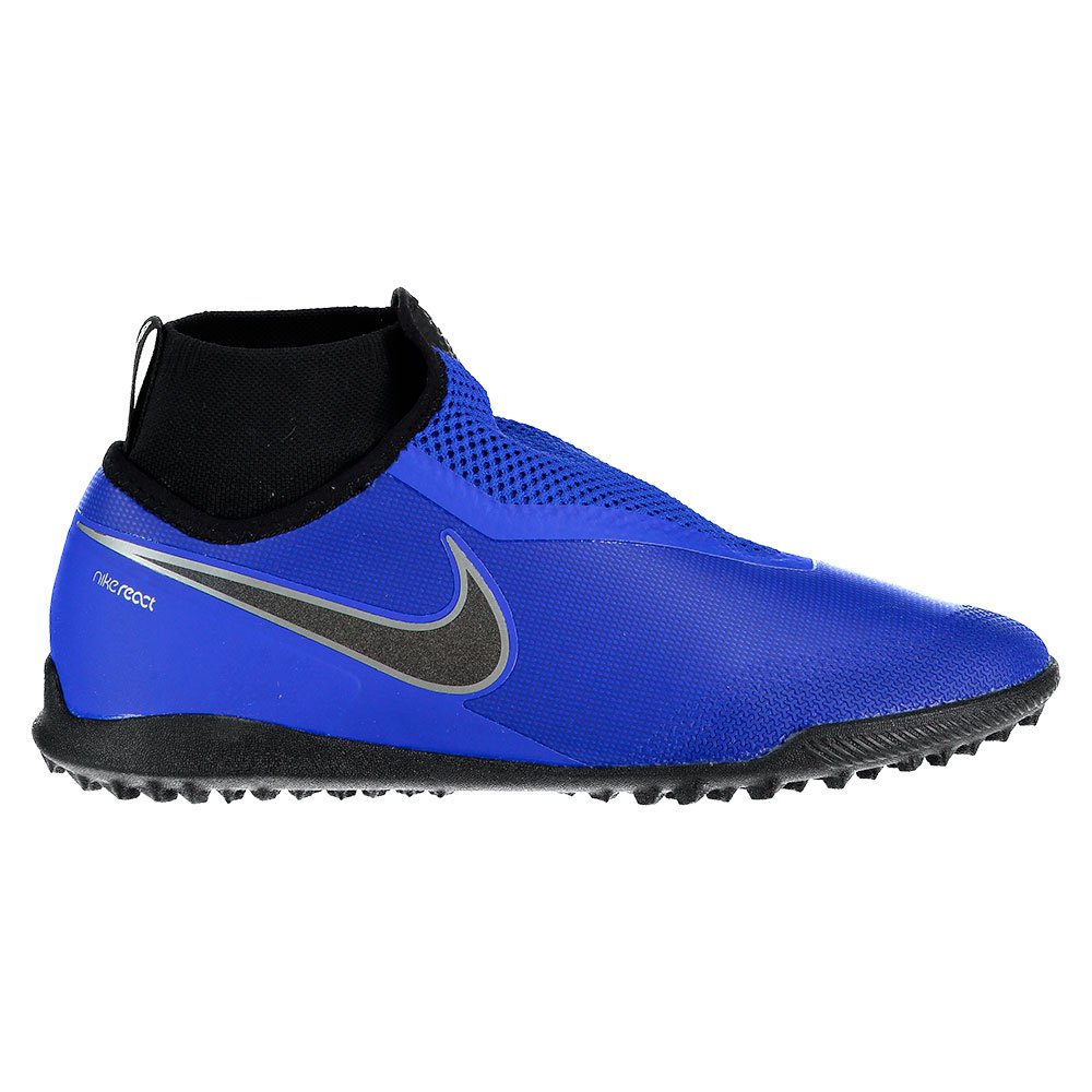 Wither Become Mockingbird Nike React Panthom Vision Pro DF TF Football Boots Blue | Goalinn