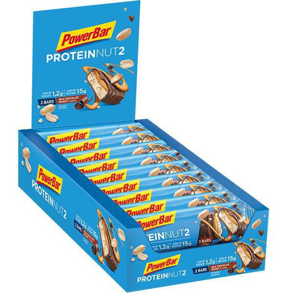 powerbar-noci-proteiche-2-chocolate-18-unita-latte-chocolate-e-barrette-energetiche-di-arachidi