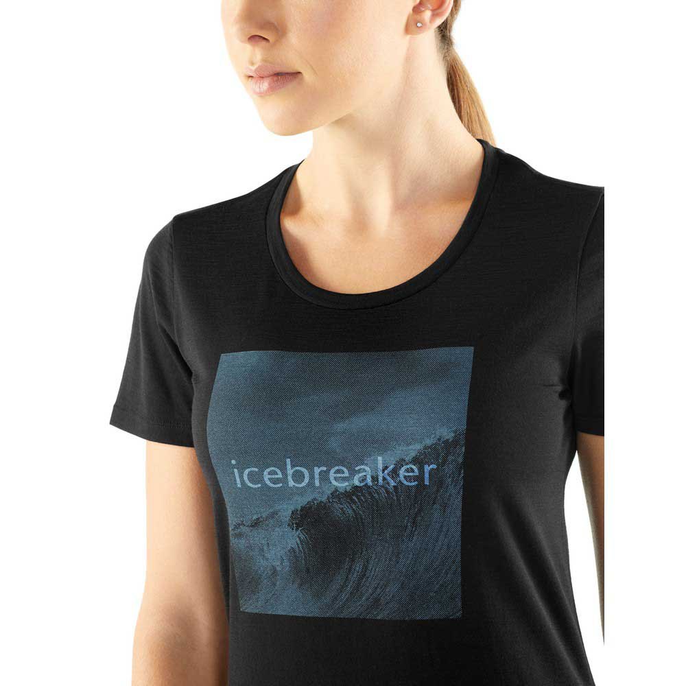 Icebreaker Tech Lite Low Crew Wavelogo Merino Short Sleeve T-Shirt