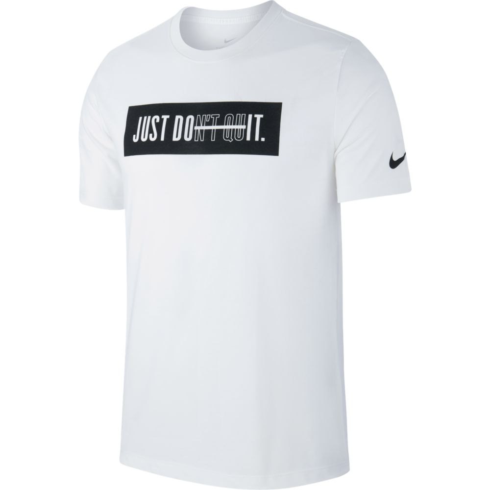 Prestigioso Artículos de primera necesidad estrés Nike Camiseta Manga Corta Dry DB Just Don´t Quit Bar Blanco| Traininn