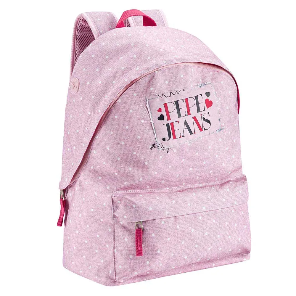 Pepe Jeans Rucksack Rosa – 30,5x44x15 Cm, Polyester, 20 Liter, 2 Hauptfächer, Für Schule & Freizeit