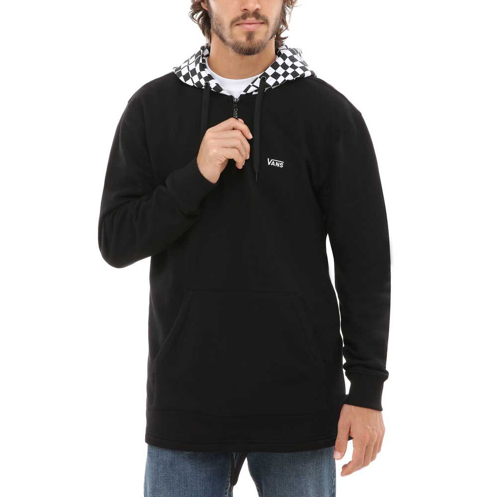 OTW Men Pocket Checkered Contrast Long Sleeve Sport Pullover Hoodie Sweatshirt