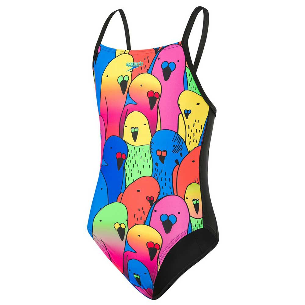 Speedo Girls Placement Digital Cross Back Swimsuit 