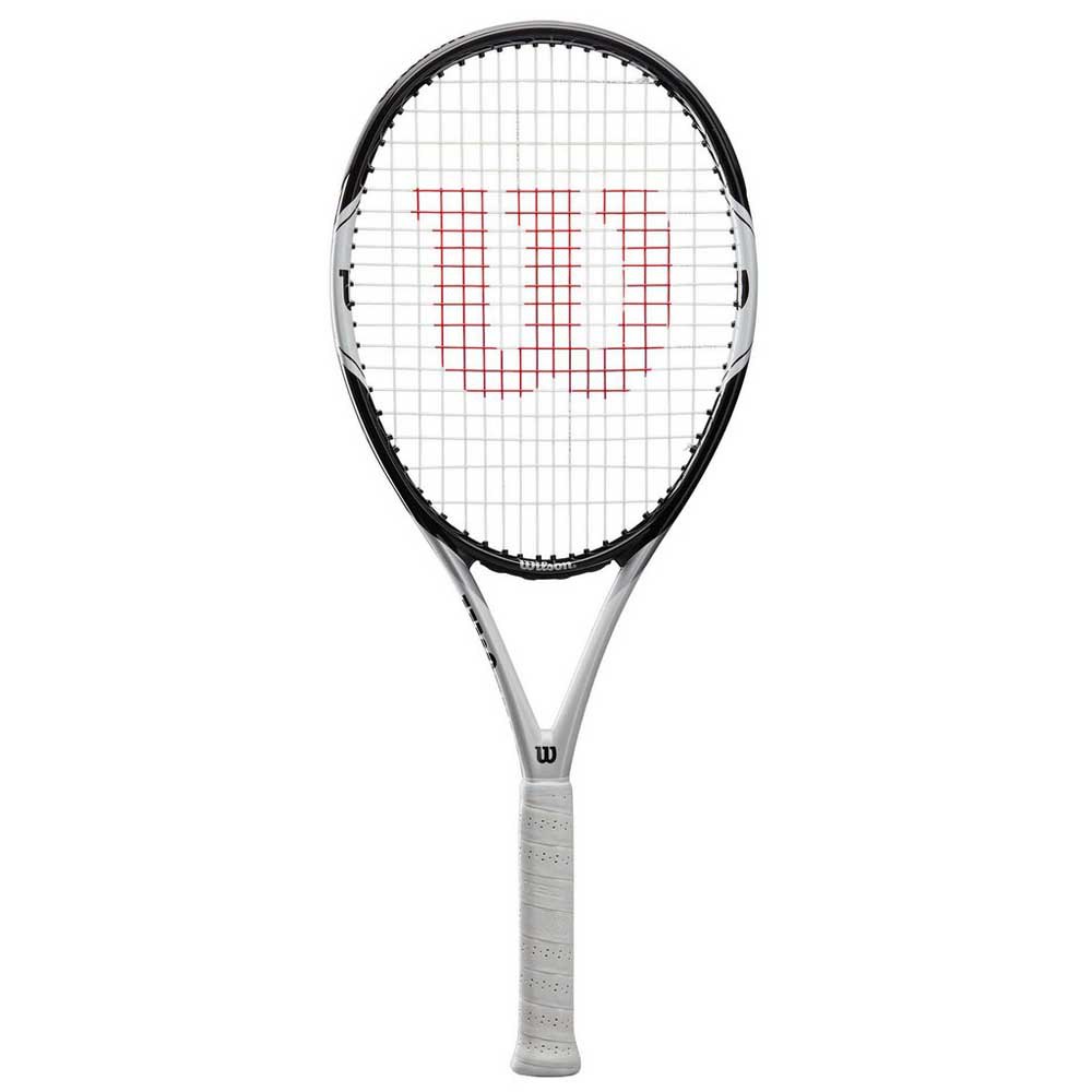 module type zo veel Wilson Federer Pro 105 Tennis Racket White | Smashinn