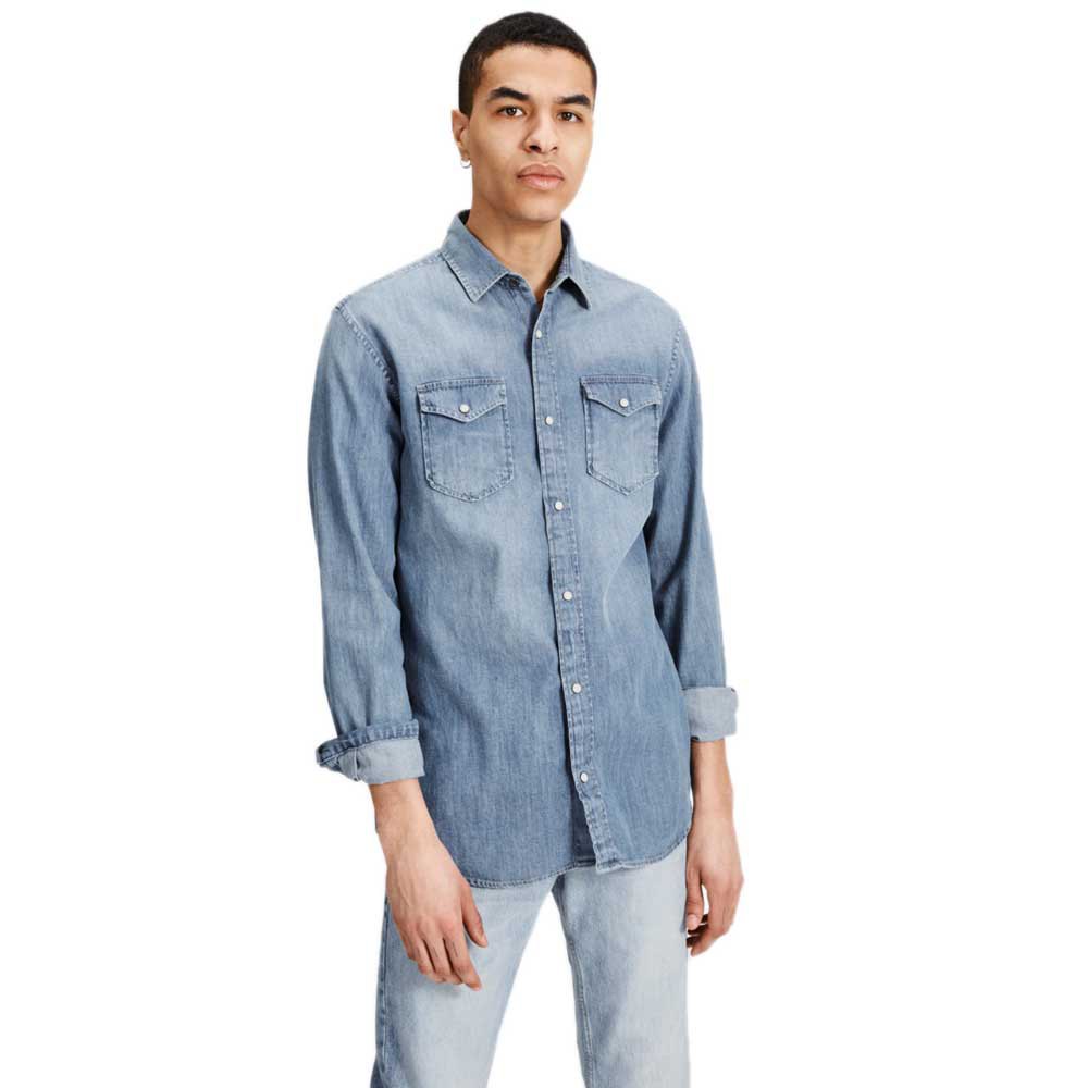 Lift analyseren Optimaal Jack & jones Essential Sheridan Long Sleeve Shirt Blue | Dressinn