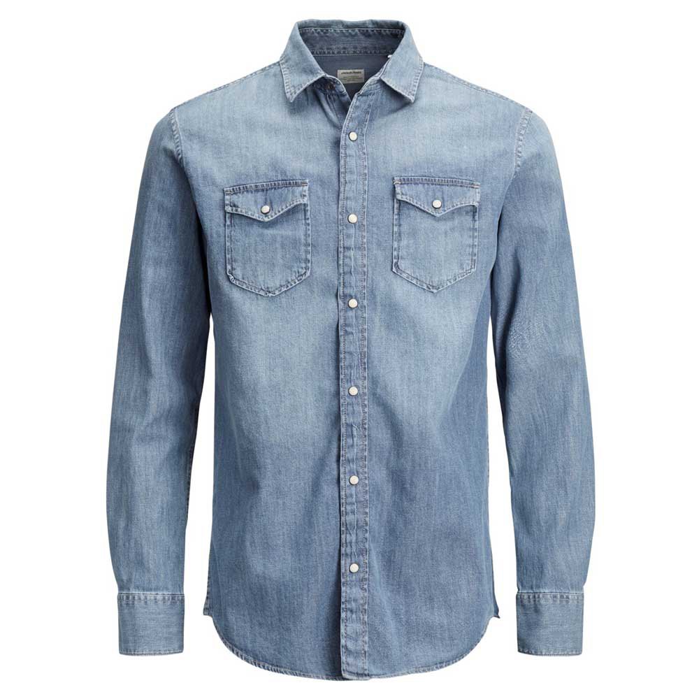Koor Verbinding Geef energie Jack & jones Essential Sheridan Long Sleeve Shirt Blue | Dressinn